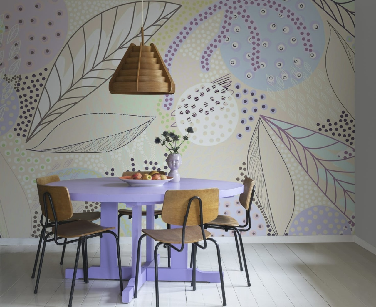 Fototapet, Artsy Leafs, Lilac, Rebel Walls