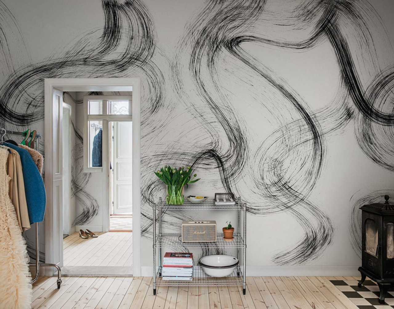 Fototapet, Blurry Stripes, Black & White, Rebel Walls - 3