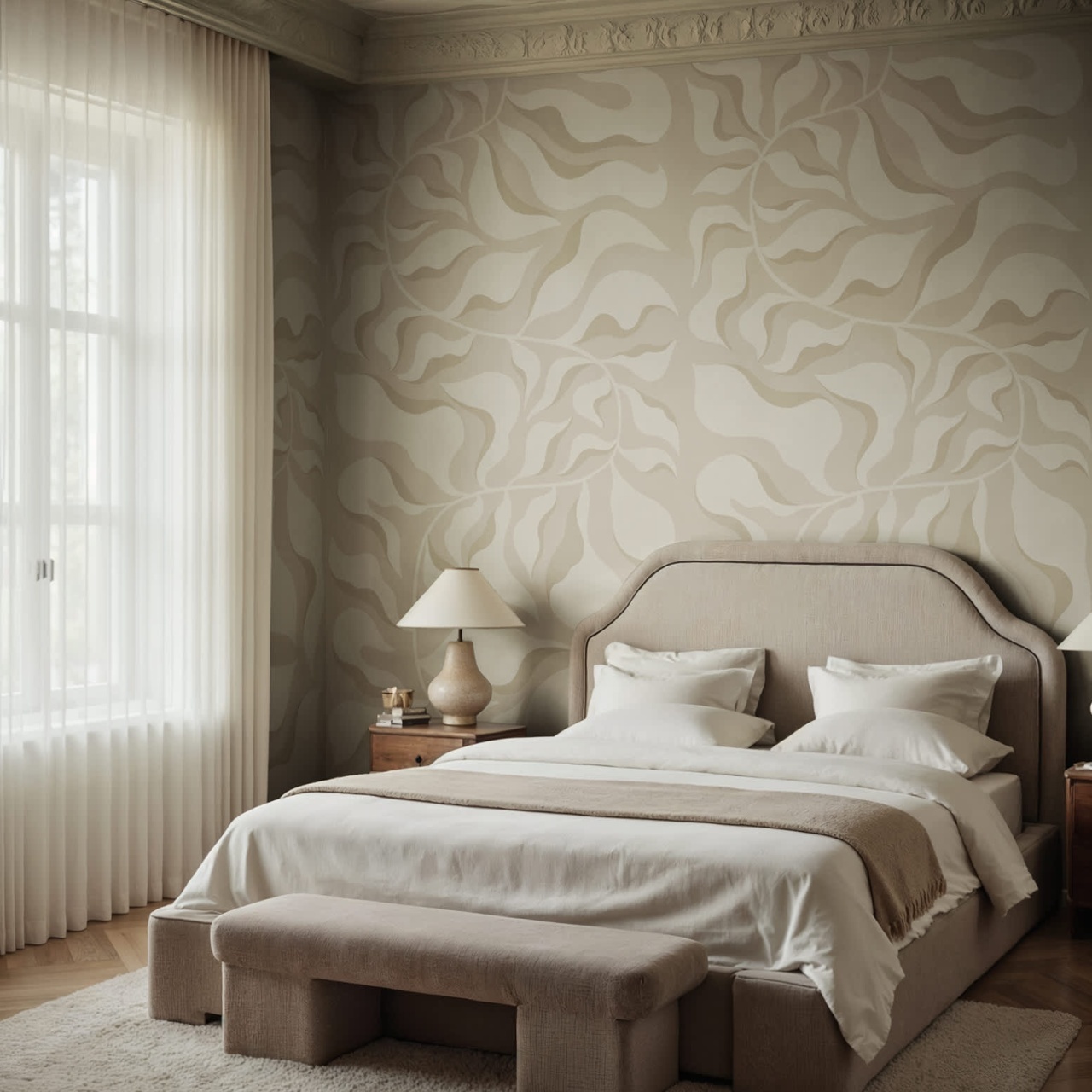 Fototapet, Bold Botanica, Beige, Rebel Walls