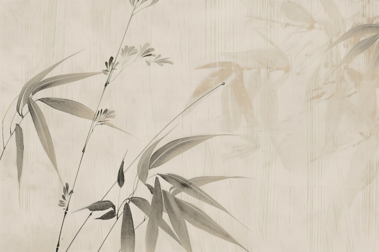 Fototapet Botanic Marron et Beige Silence Rêve MS206