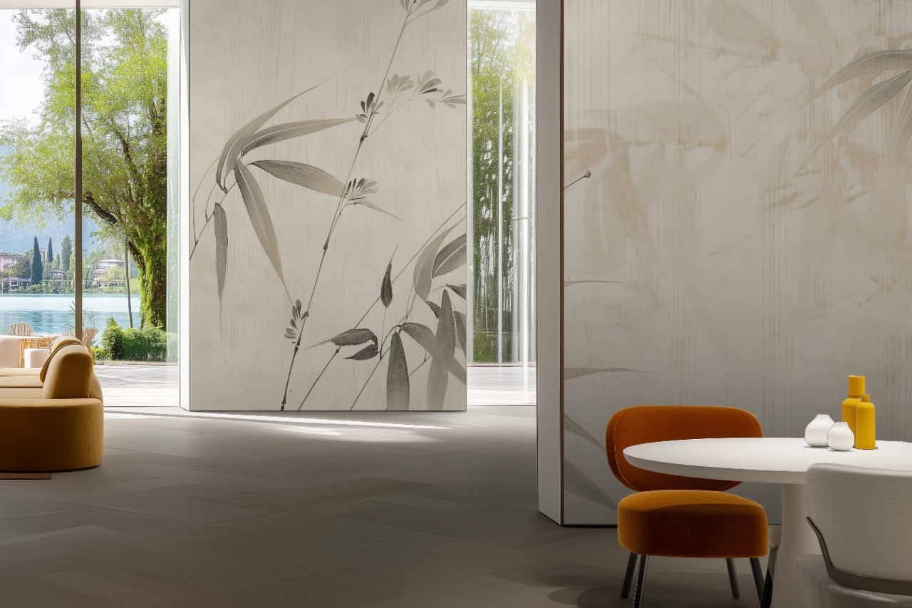 Fototapet Botanic Marron et Beige Silence Rêve MS206 - 2