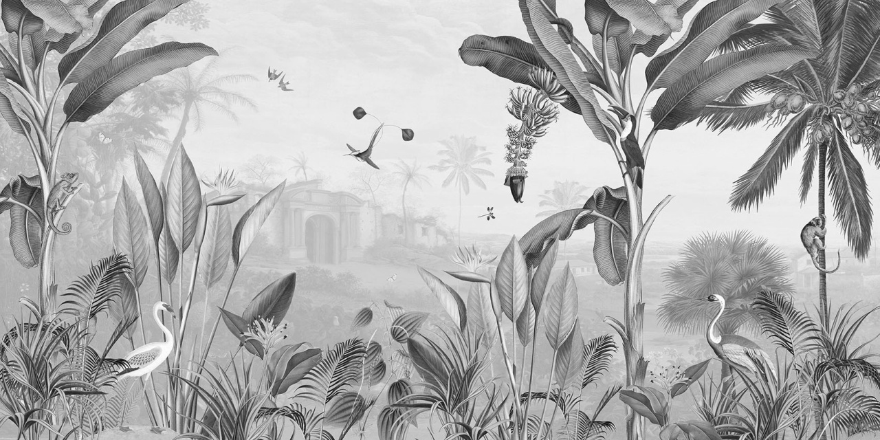 Fototapet Botanical Beauty - Black and White, Sir Edward - 2