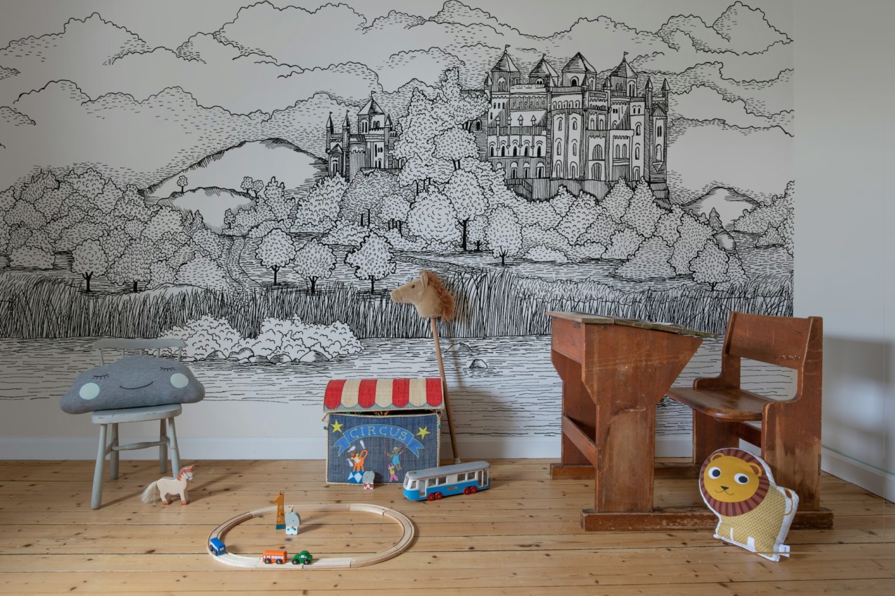 Fototapet, Castle by the Lake, Black & White, Rebel Walls
