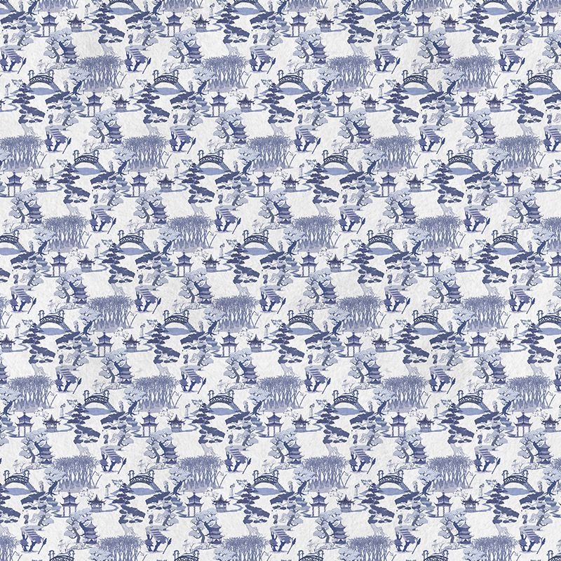Fototapet Chinese toile (blue), VLAdiLA - 3