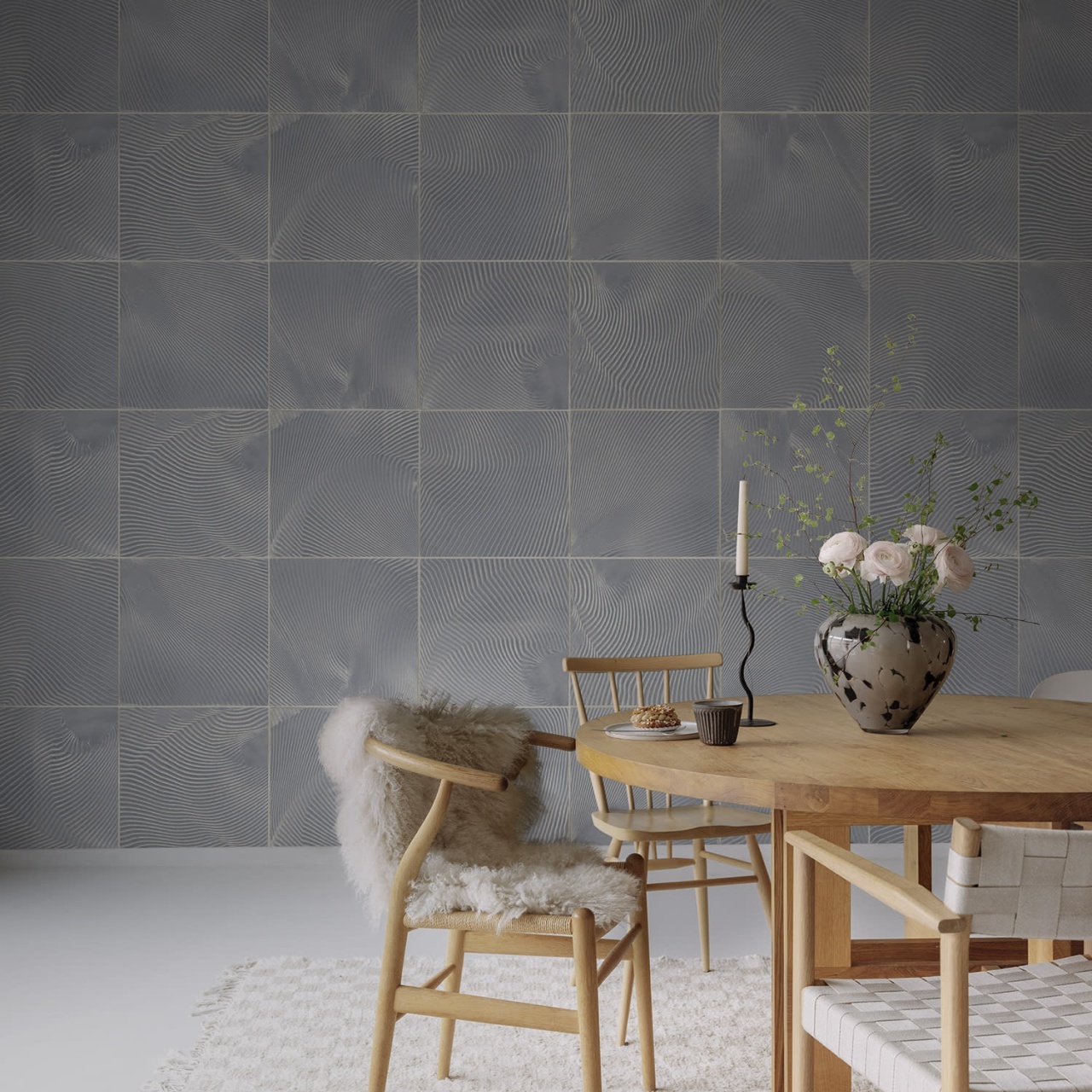 Fototapet, Craft Tiles, Light Blue, Rebel Walls - 3