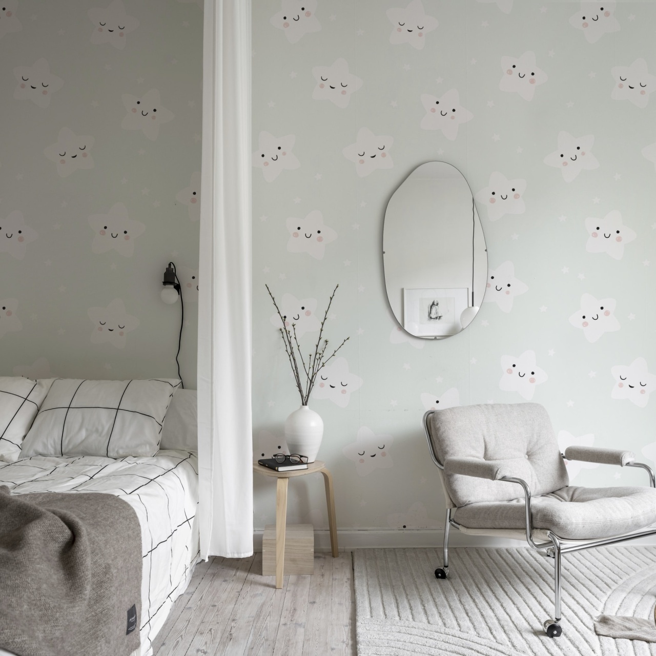 Fototapet, Cute Stars, Mint, Rebel Walls - 3