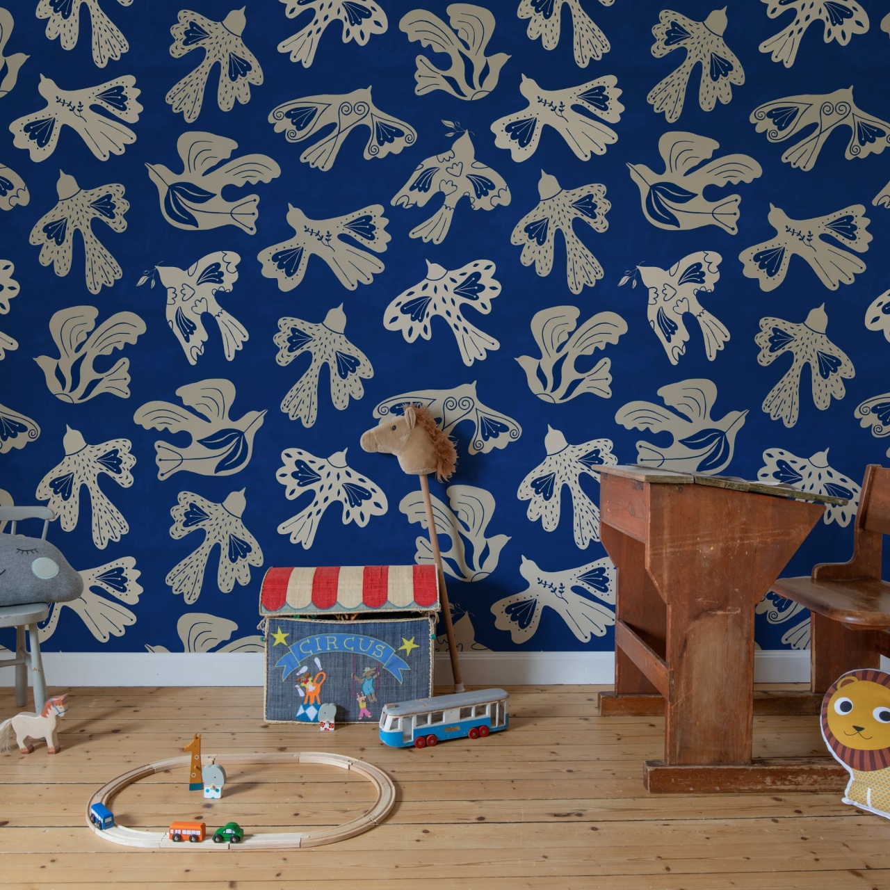 Fototapet, Dancing Wings, Blue, Rebel Walls