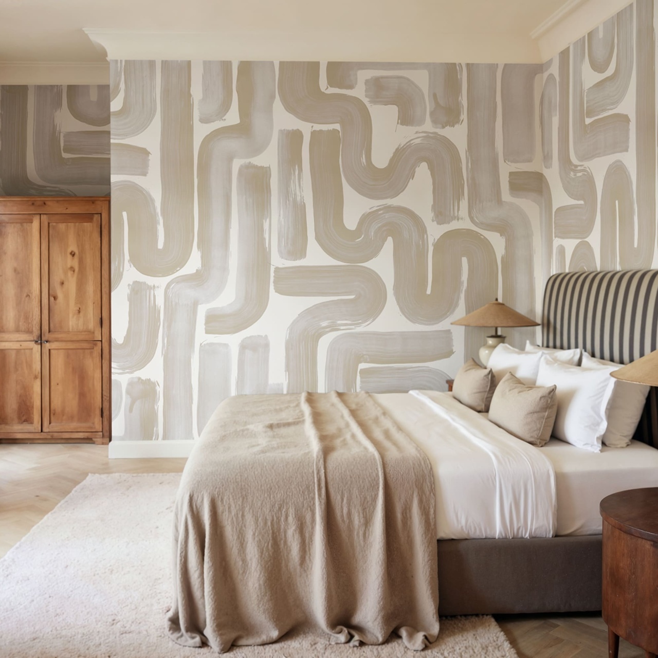 Fototapet, Drape Brush, Beige, Rebel Walls - 3