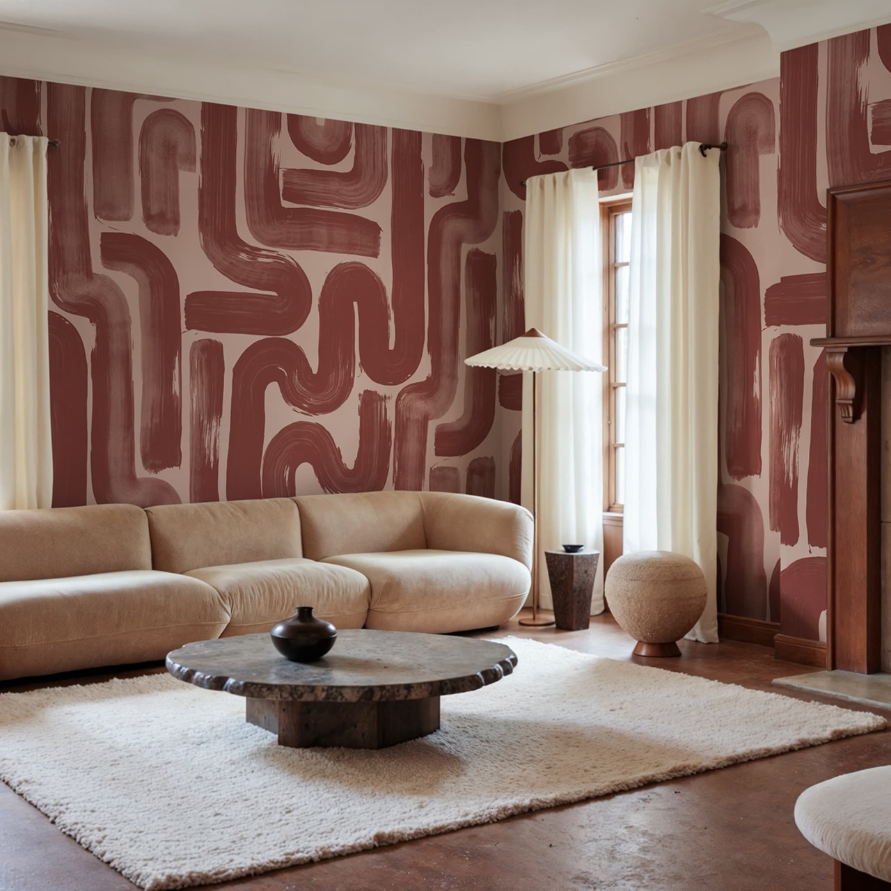 Fototapet, Drape Brush, Red, Rebel Walls - 3