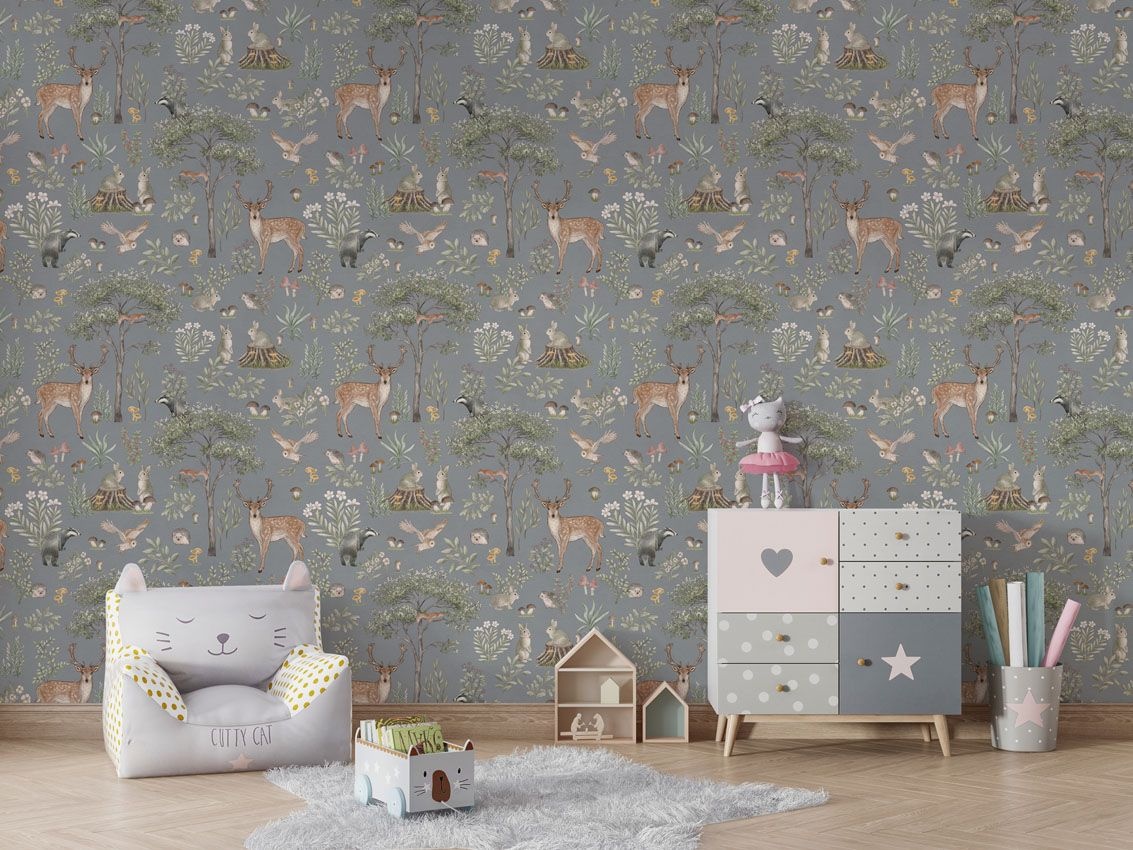 Fototapet Fantastic Forest - Blue, Kikki Belle - 3