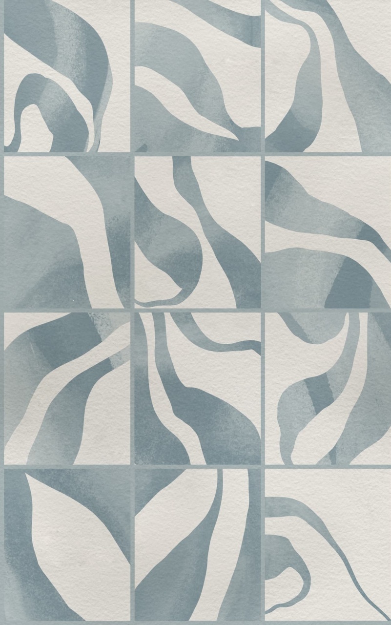 Fototapet, Floating Tiles, Blue, Rebel Walls - 2