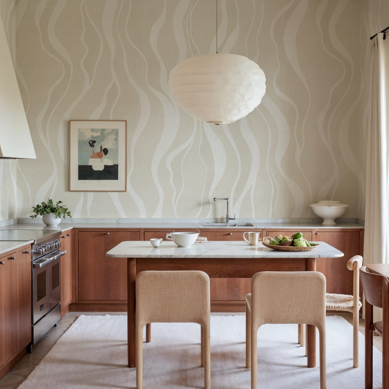 Fototapet, Gentle Lines, Beige, Rebel Walls