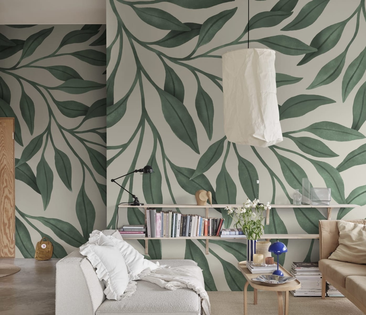 Fototapet, Giant Leaves, Dark Green, Rebel Walls