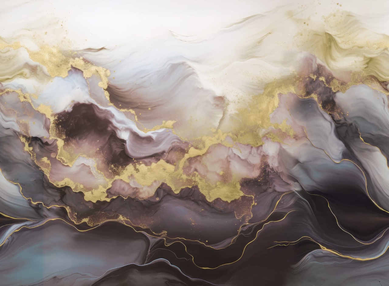 Fototapet, Gold Stream, Lilac, Rebel Walls - 2