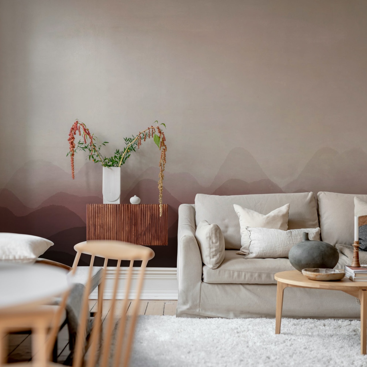 Fototapet, Gradient Flow, Burgundy, Rebel Walls - 3