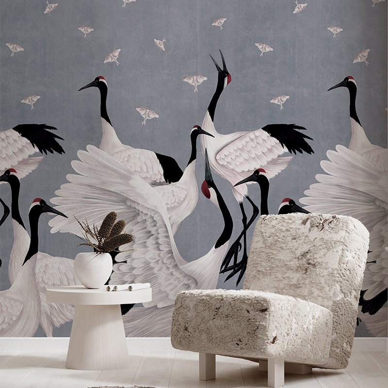 Fototapet Grus Japonesis in Blue, VLAdiLA - 4