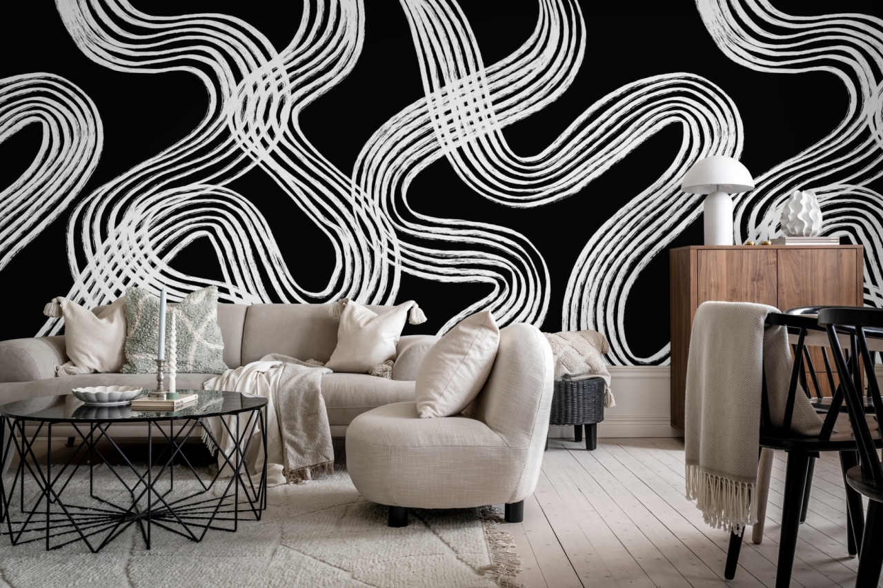 Fototapet, Ink Stripes, Black, Rebel Walls