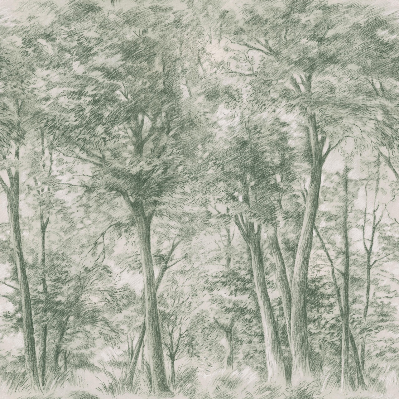 Fototapet lavabil, Sketch of Trees 9632W — imaginea 4