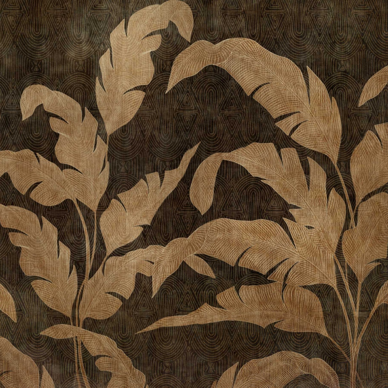 Fototapet Leaves Shadow, Gold, Coordonne - 2