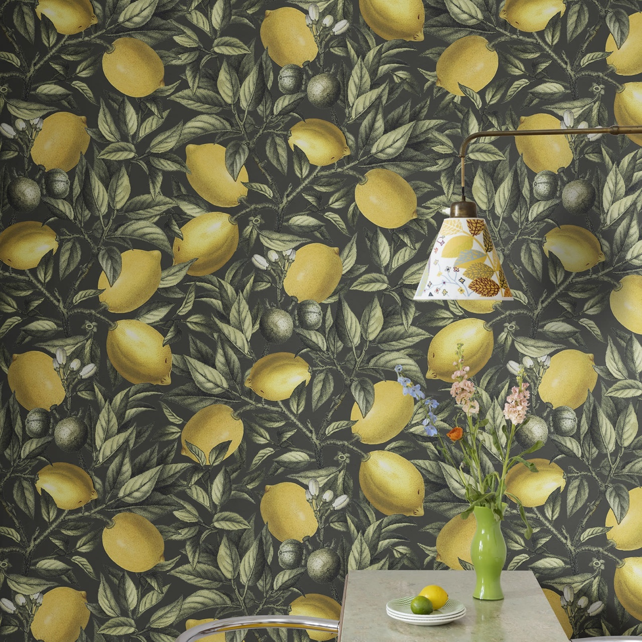 Fototapet, Lemon Tree, Dark Green, Rebel Walls - 3