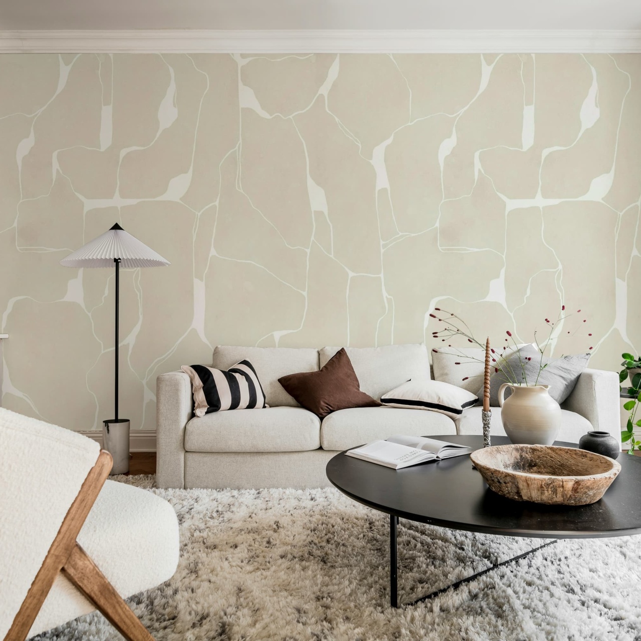 Fototapet, Linear Flow, Beige, Rebel Walls - 3
