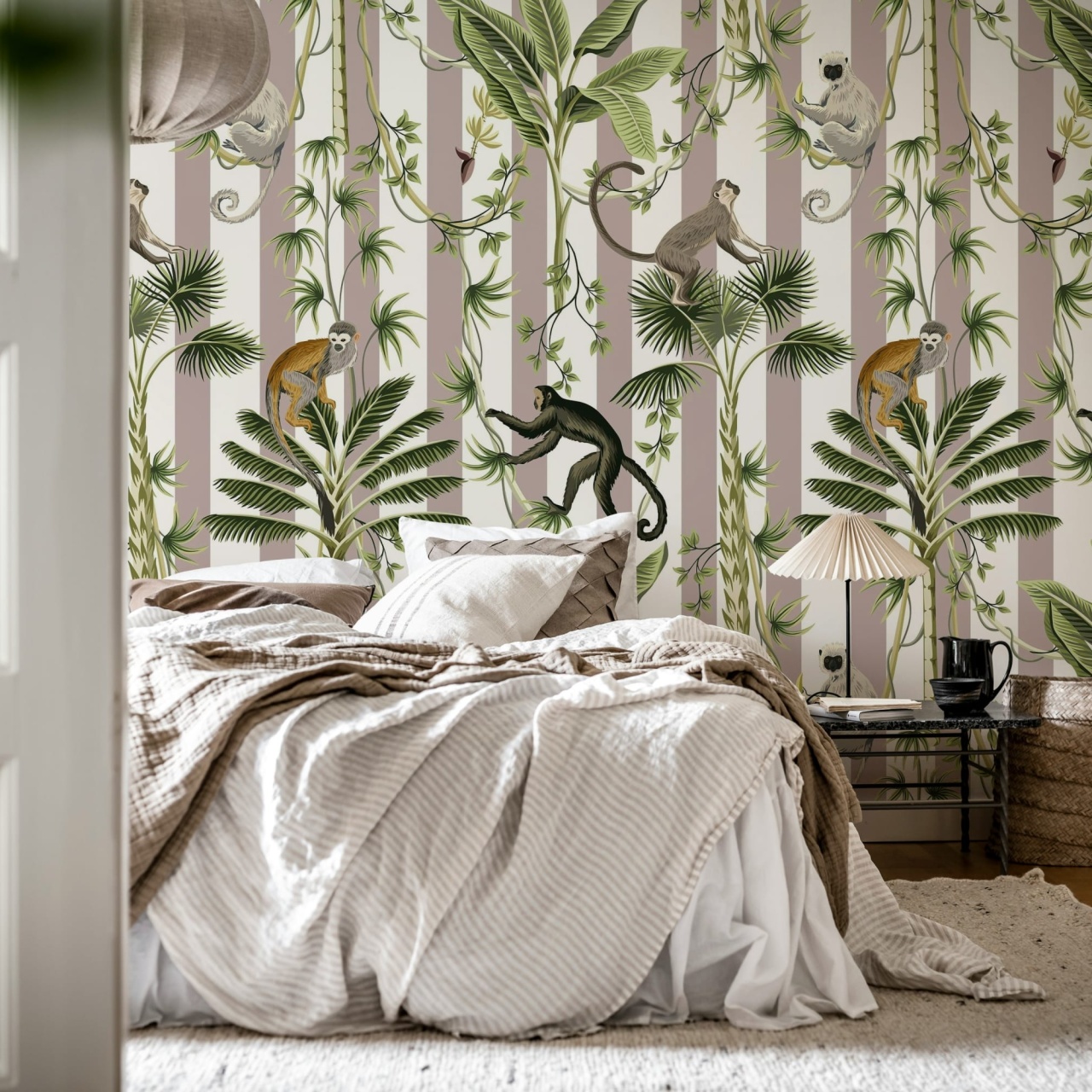 Fototapet, Monkey Stripes, Greige, Rebel Walls - 3