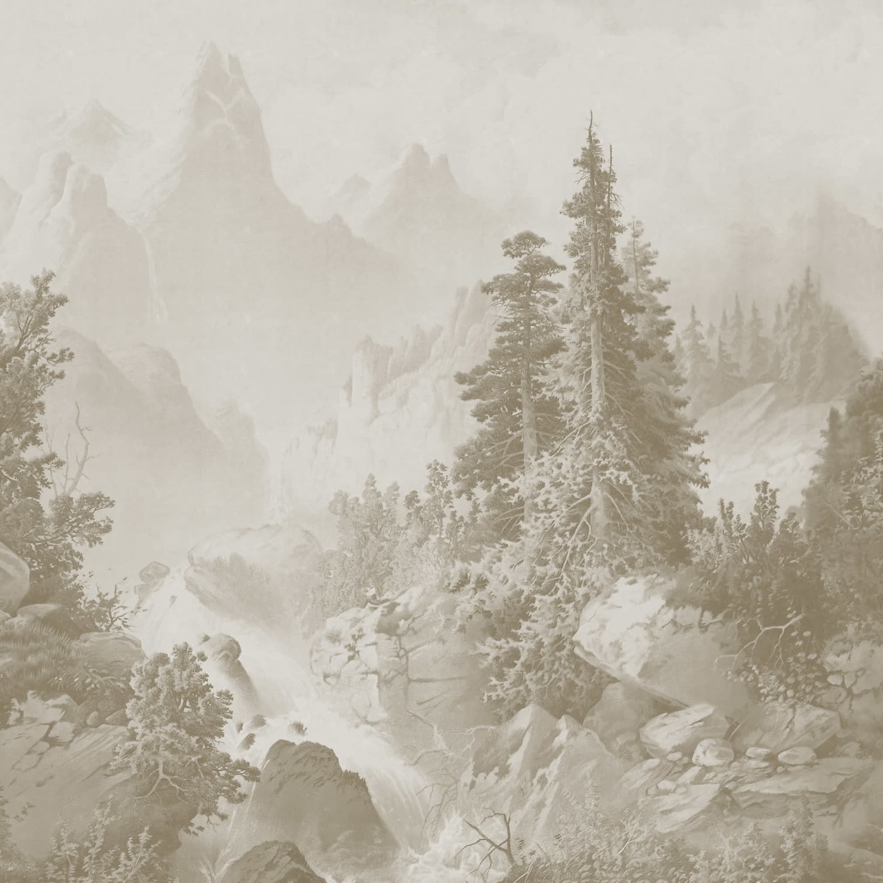 Fototapet, Mountain Horizon, Beige, Rebel Walls - 2
