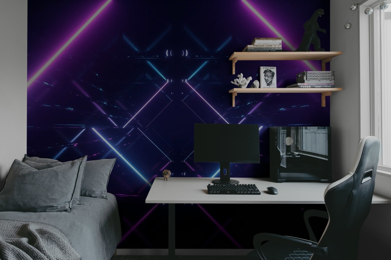 Fototapet, Neon Beams, Midnight, Rebel Walls - 3
