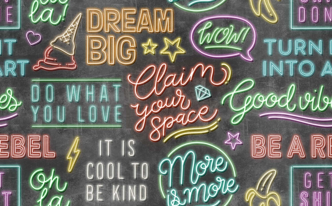 Fototapet, Neon Vibes, Graphite, Rebel Walls - 2