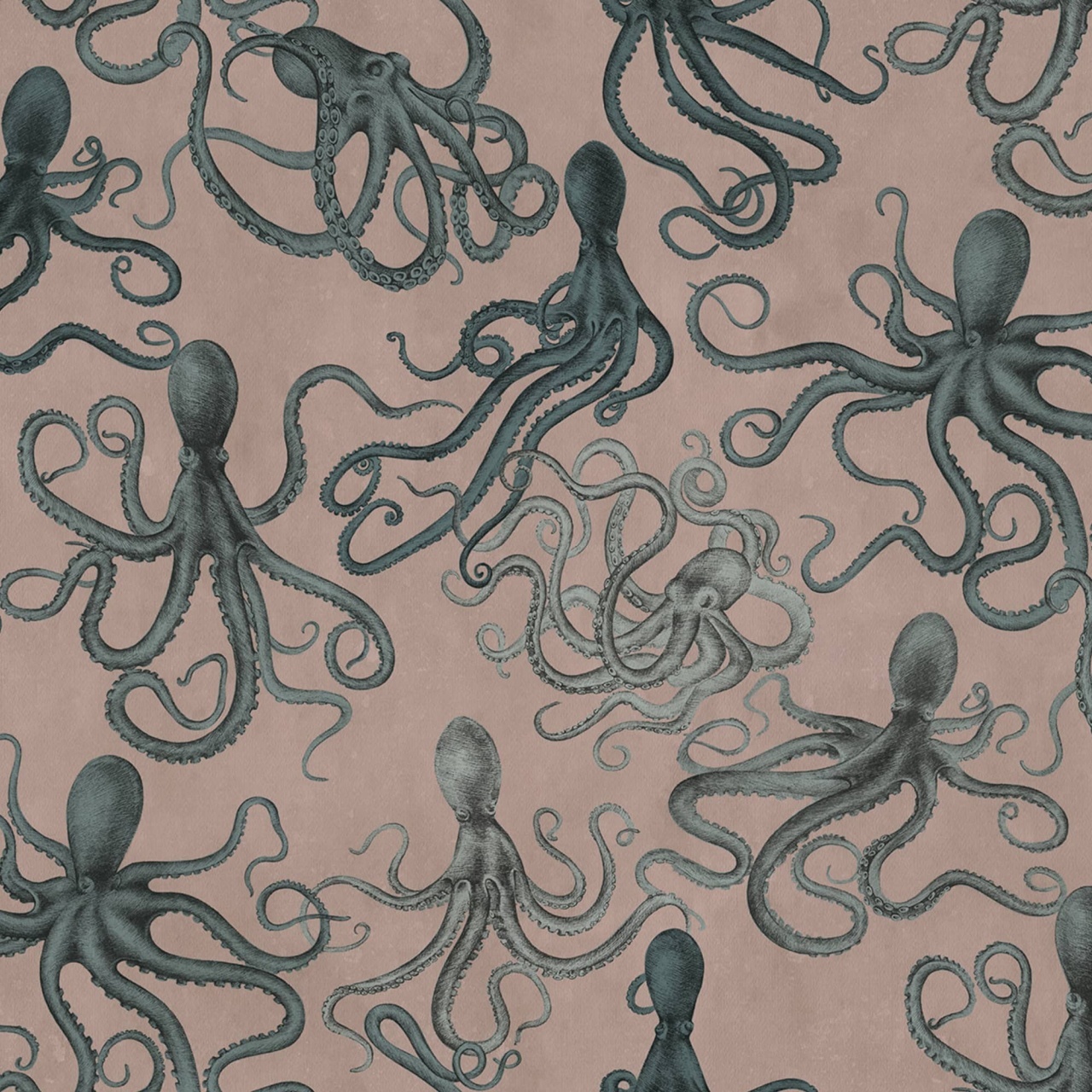 Fototapet, Octopus, Pink, Rebel Walls - 2