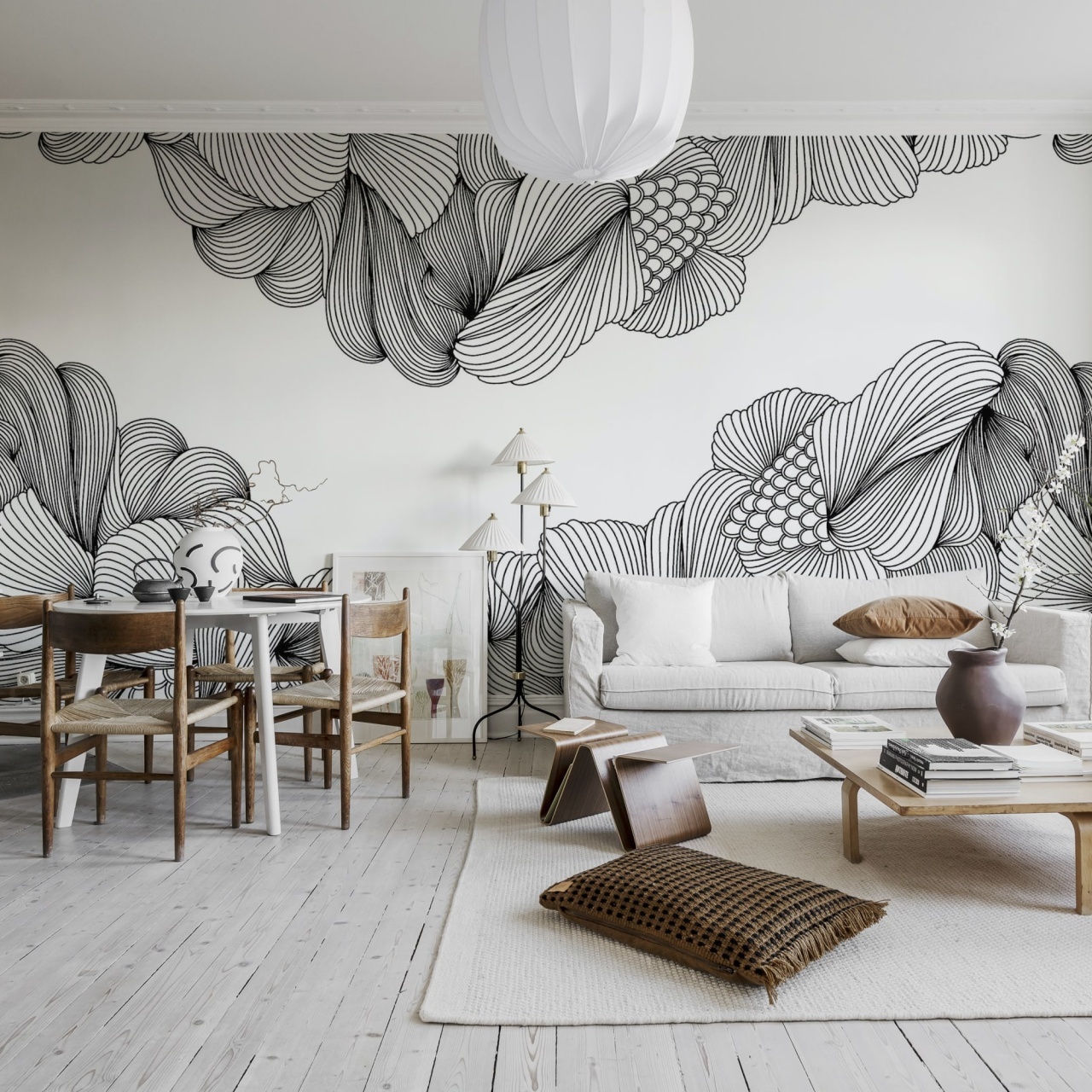 Fototapet, Opulence, Black Lines, Rebel Walls - 3