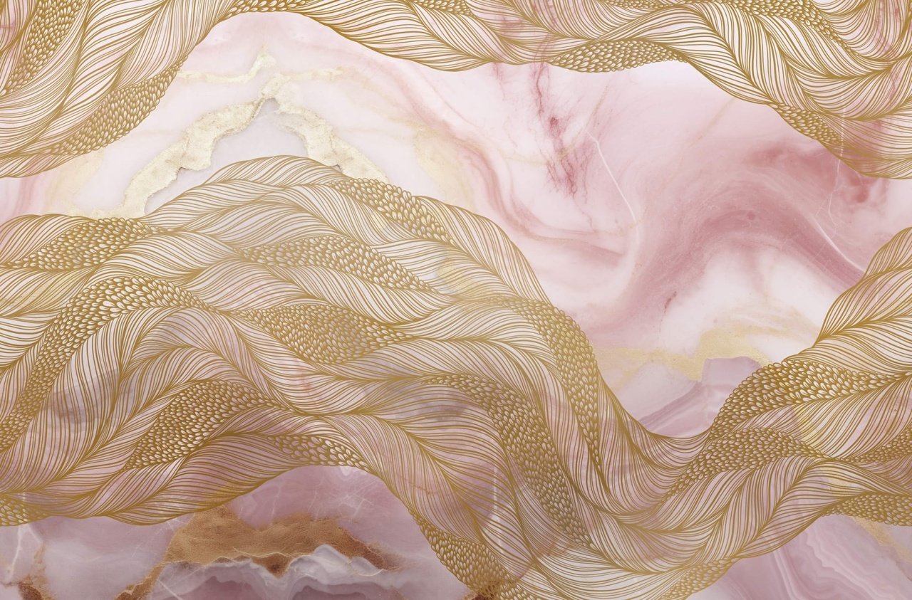 Fototapet, Opulence Flow, Pink Marble, Rebel Walls - 2