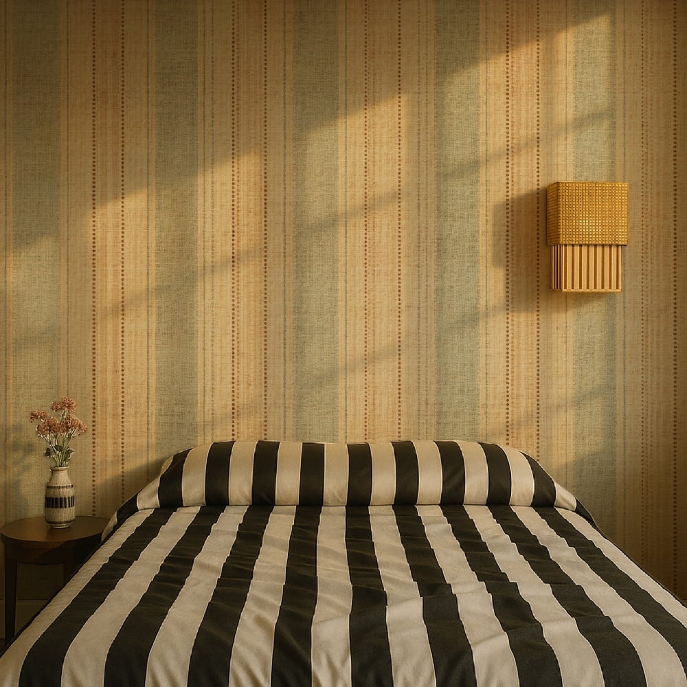 Fototapet Oxford Stripes Sepia - personalizat, VLAdiLA