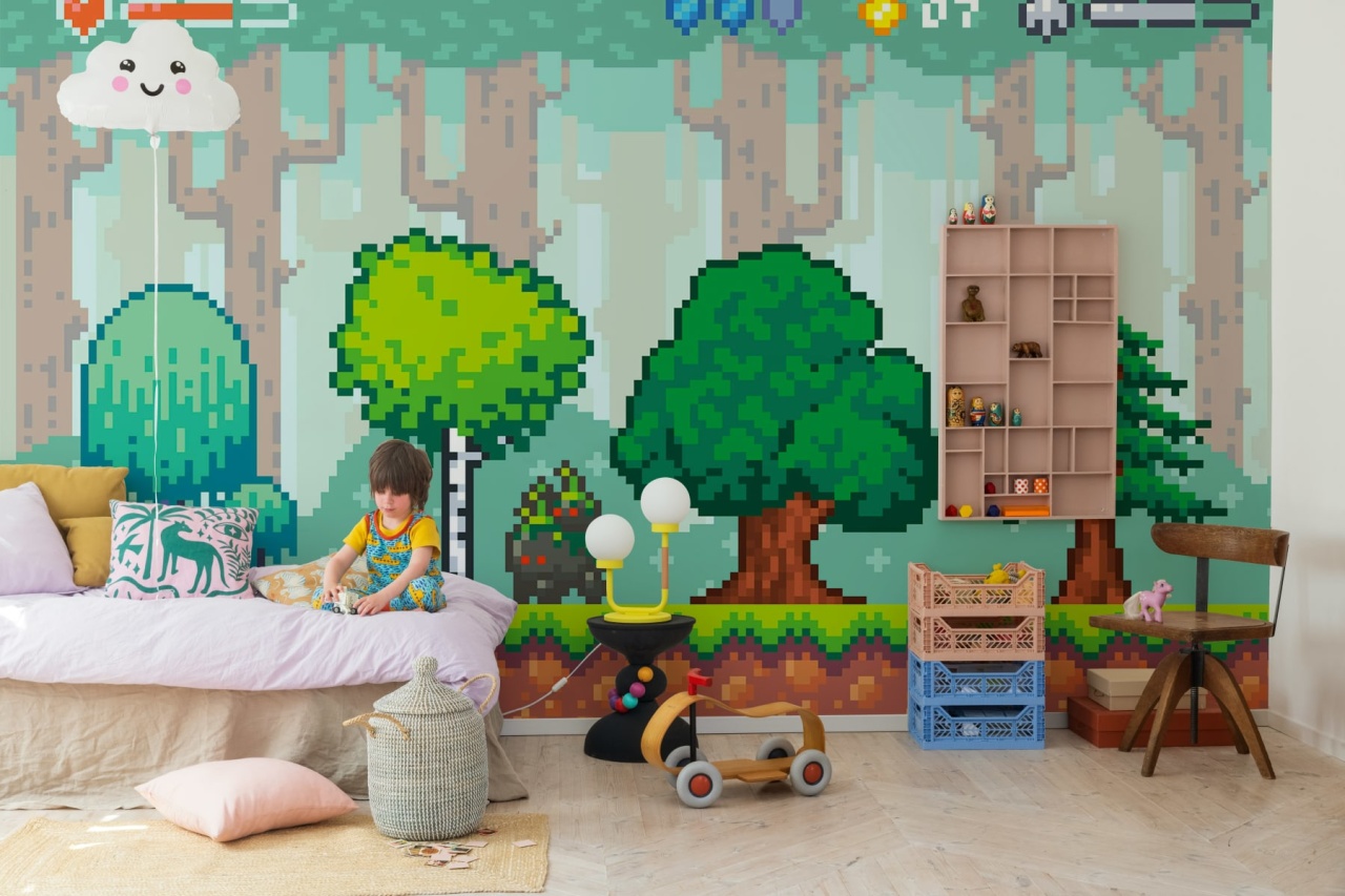 Fototapet, Pixel World, Green, Rebel Walls - 3