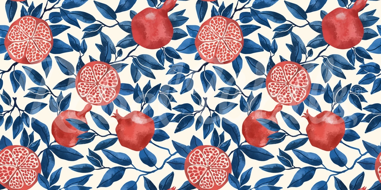 Fototapet, Pomegranate, Blue, Rebel Walls - 2
