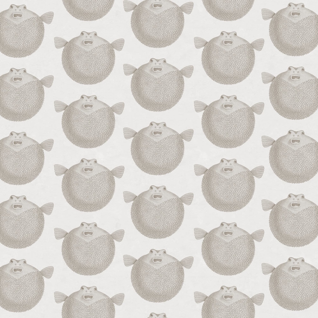 Fototapet, Puffer Fish, White, Rebel Walls - 2