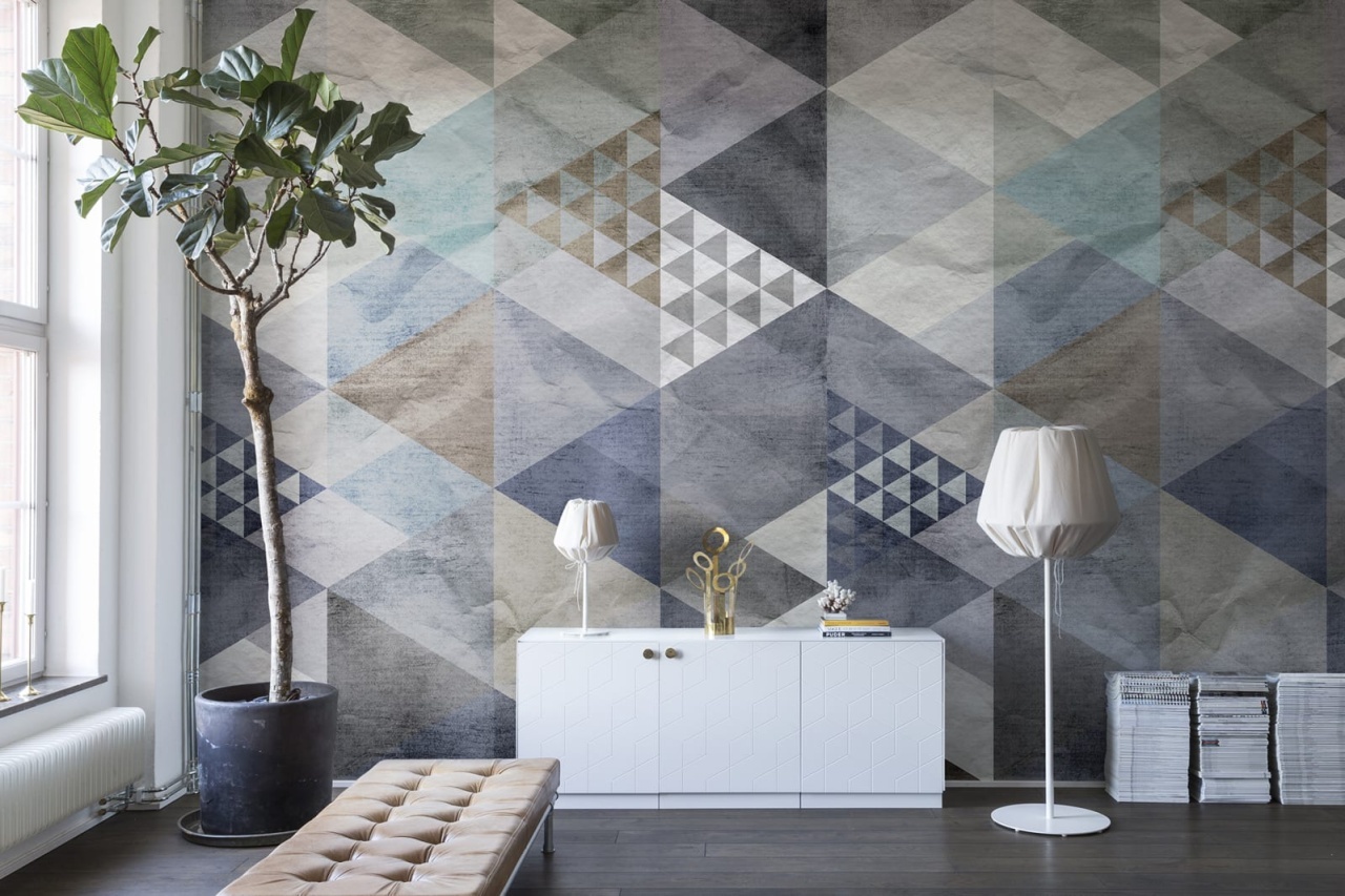 Fototapet, Quadrangle, Blue, Rebel Walls - 4