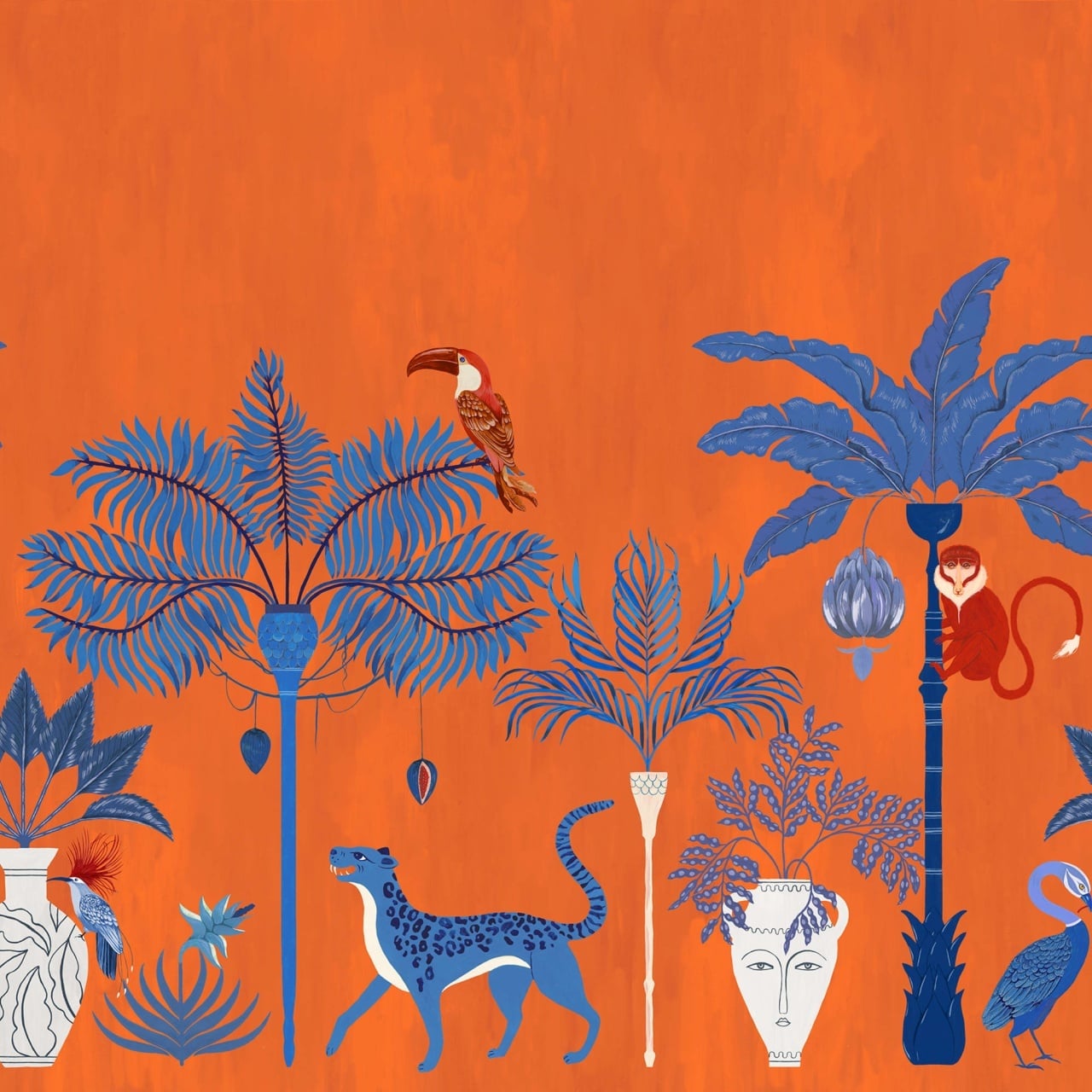 Fototapet, Savanna Chic, Orange, Rebel Walls - 2