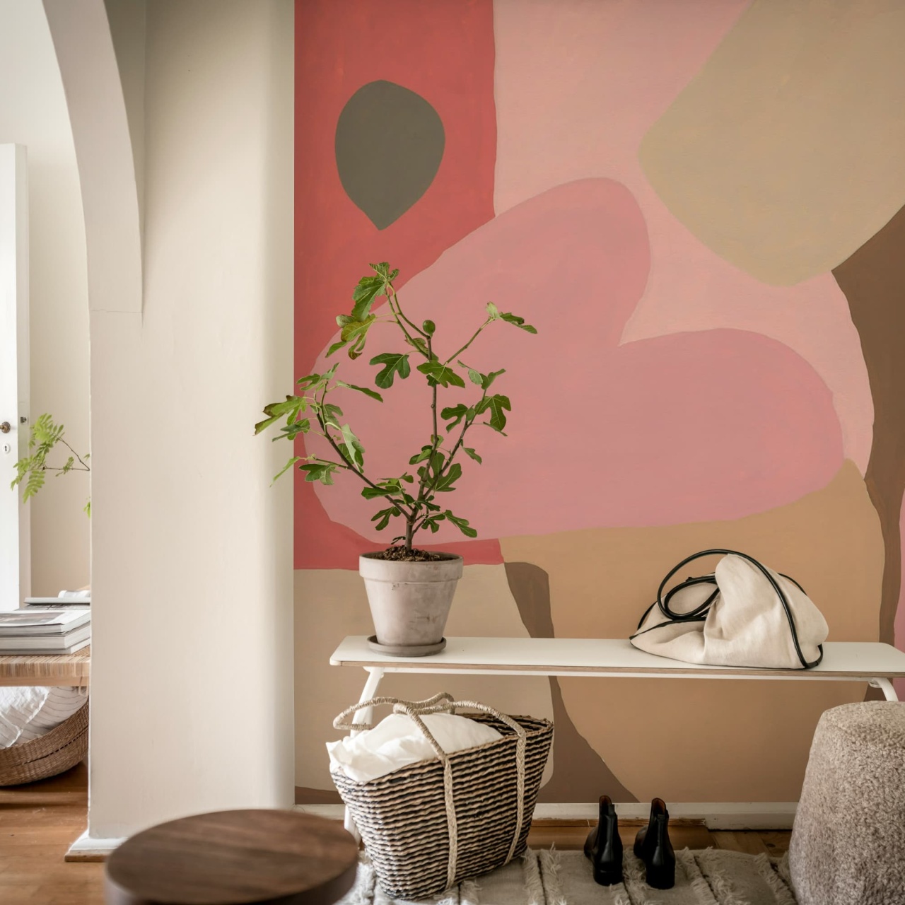Fototapet, Shapes, Pink, Rebel Walls - 3