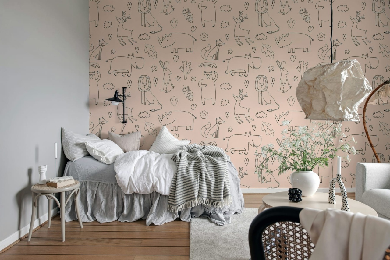 Fototapet, Sketches, Pink, Rebel Walls - 3