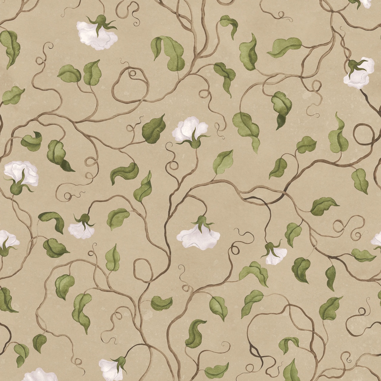 Fototapet, Soft Vines, Beige, Rebel Walls - 2