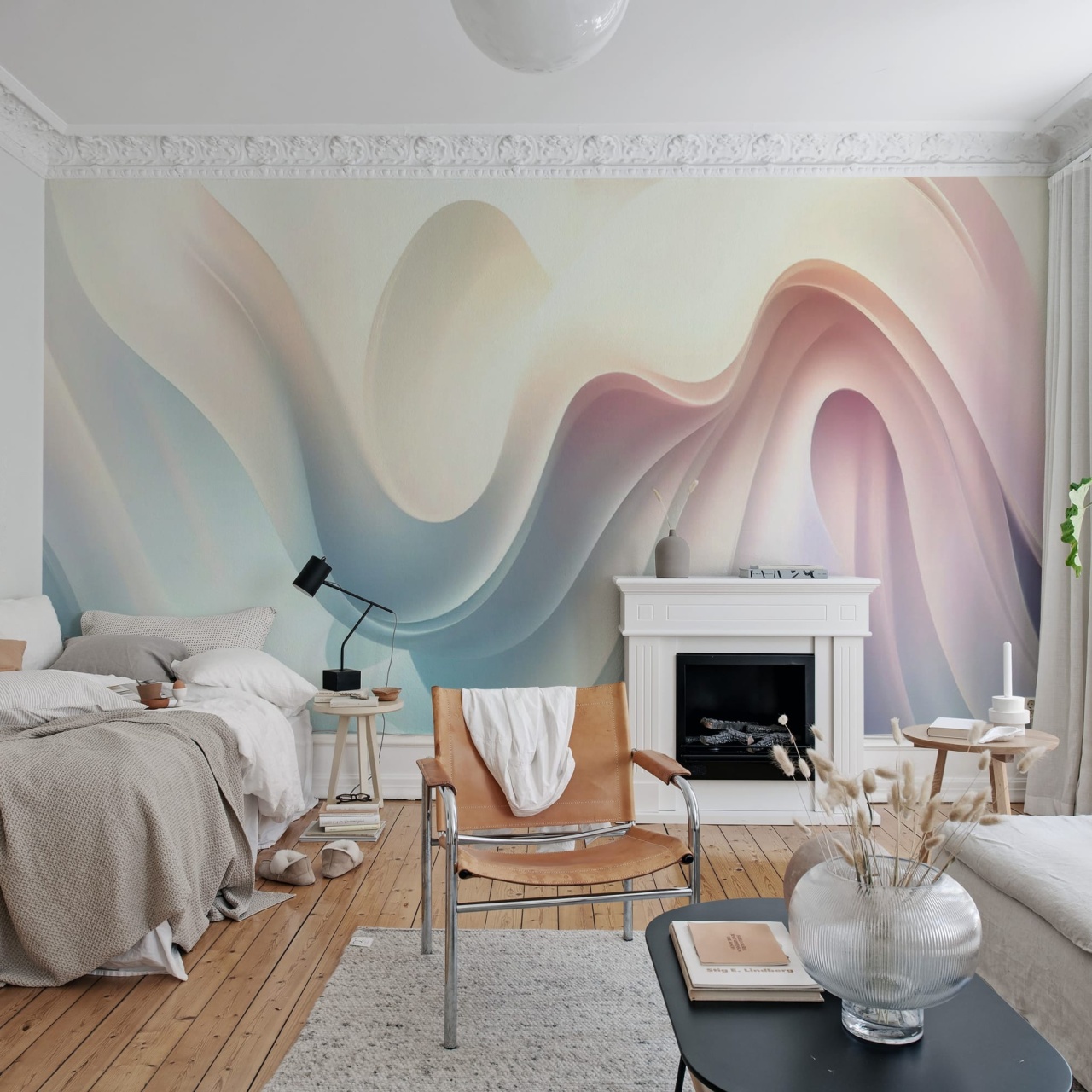 Fototapet, Soft Waves, Pastel, Rebel Walls