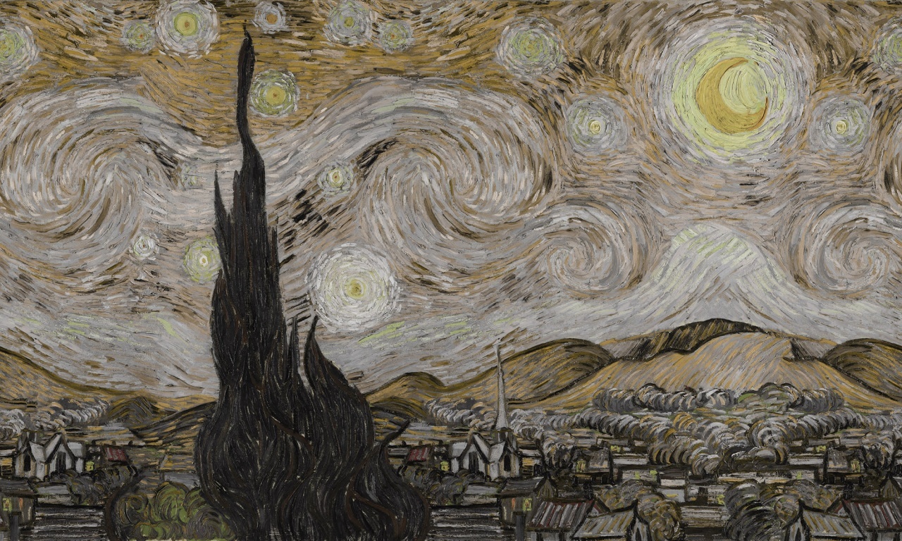 Fototapet, Starry Night, Brown, Rebel Walls - 2