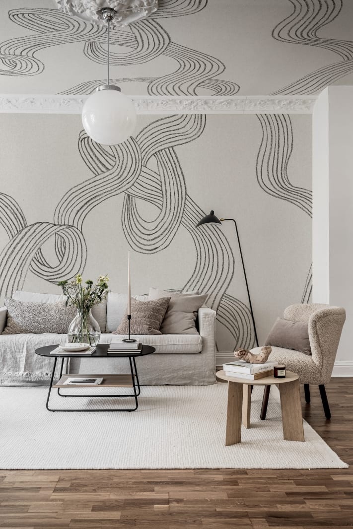 Fototapet, Stripes, Graphite, Rebel Walls - 3