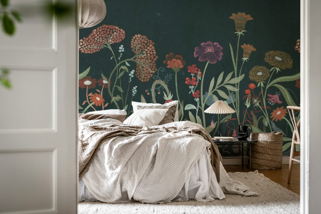 Fototapet, Summerfield, Dark Green, Rebel Walls