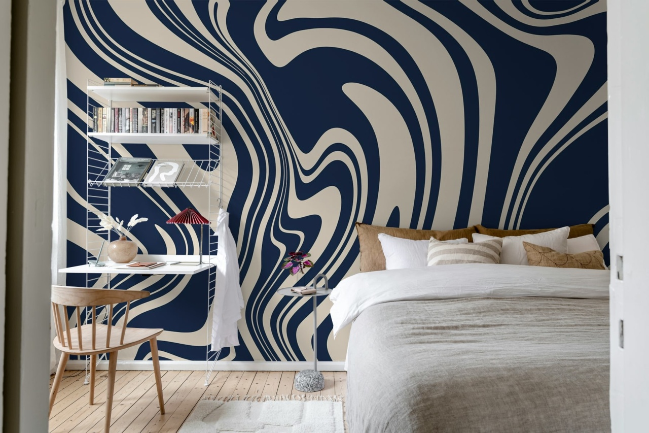Fototapet, Swirly, Blue, Rebel Walls - 3