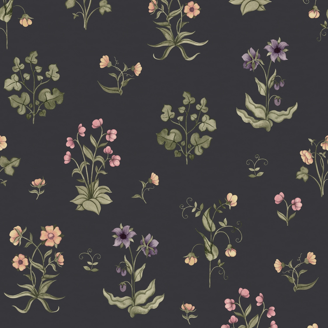 Fototapet, Timeless Flora, Dark Blue, Rebel Walls - 2