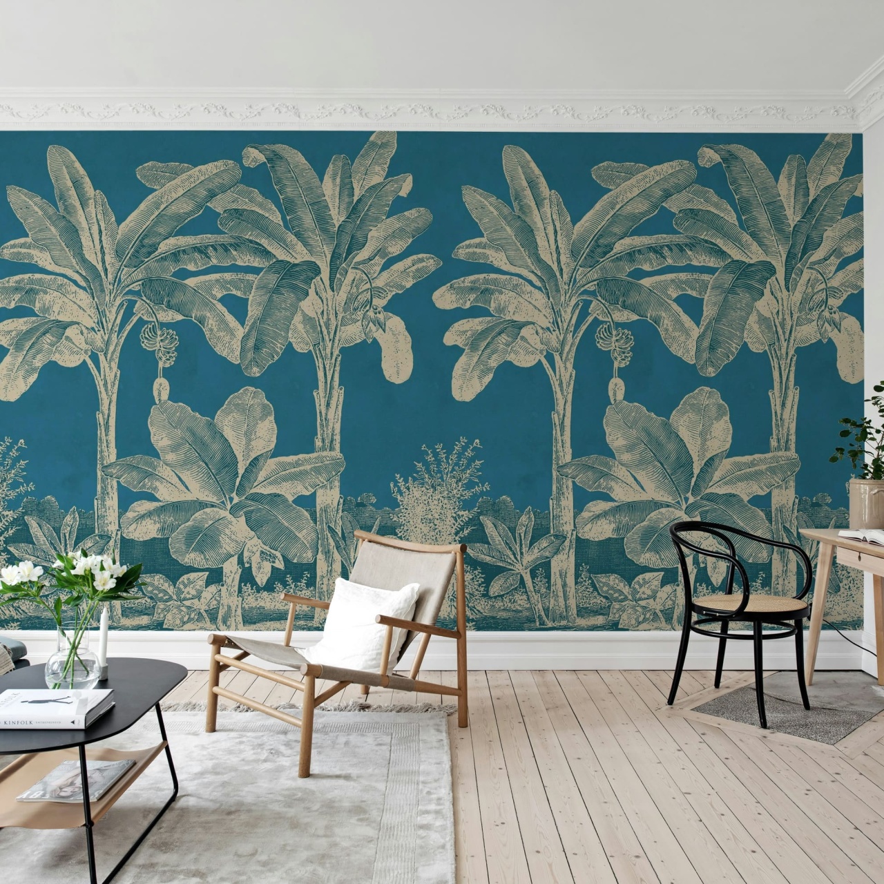 Fototapet, Timeless Tropics, Blue, Rebel Walls