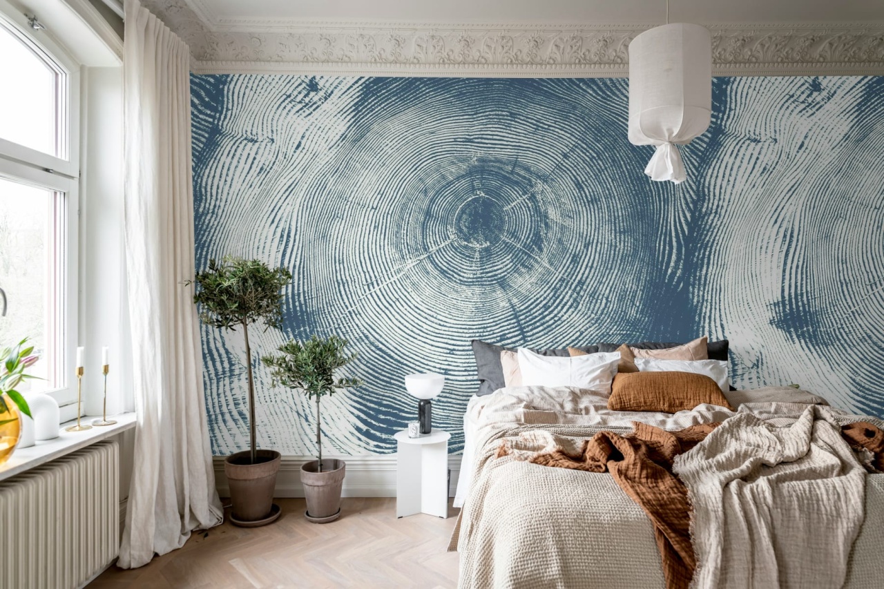 Fototapet, Tree Cut, Blue, Rebel Walls