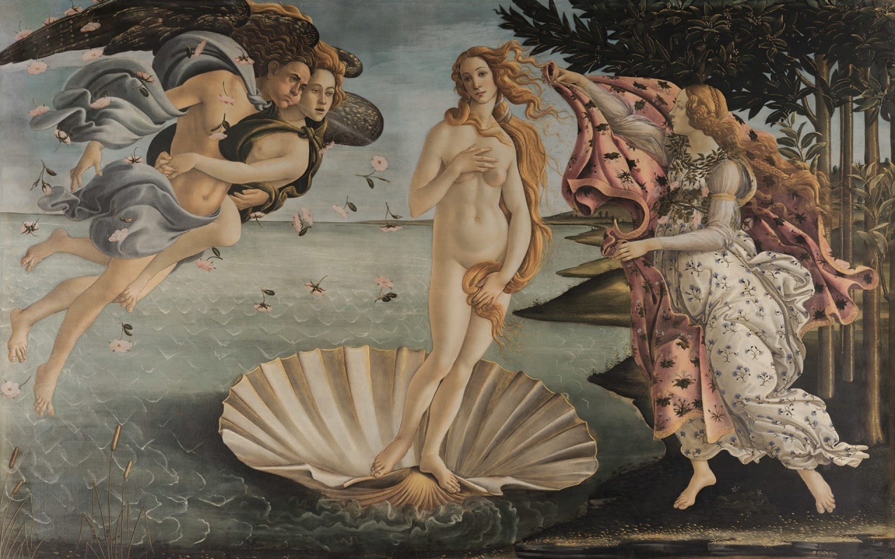 Fototapet, Venus Birth by Sandro Botticelli, Rebel Walls - 2